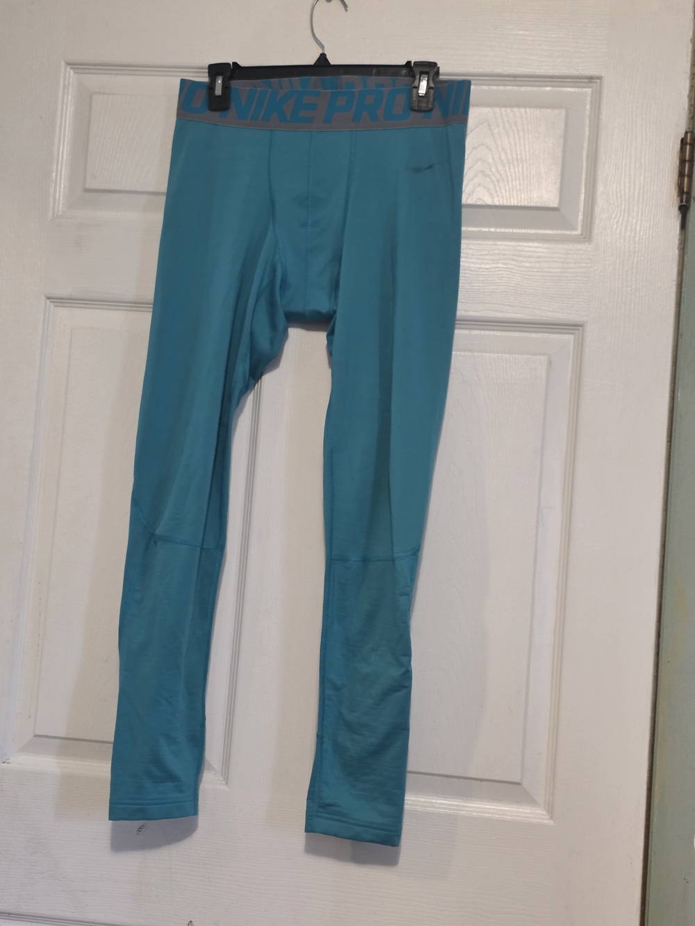 Nike Pro Men’s Tights - Teal with Gray Waistband Team Used #90